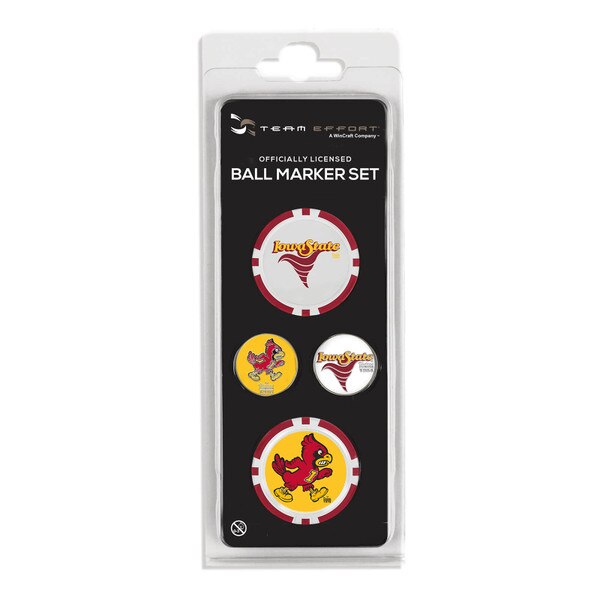 Team Effort Iowa State Swirl & Walking Cy Ball Marker Set